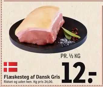SPAR Flæskesteg af dansk gris tilbud
