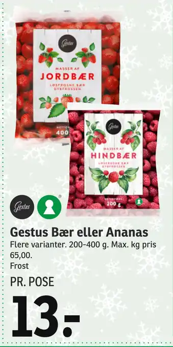 SPAR Gestus bær eller ananas tilbud