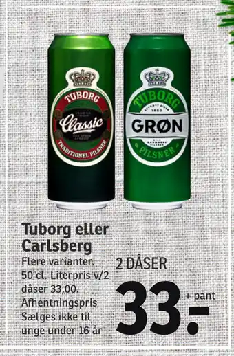 SPAR Tuborg eller carlsberg tilbud