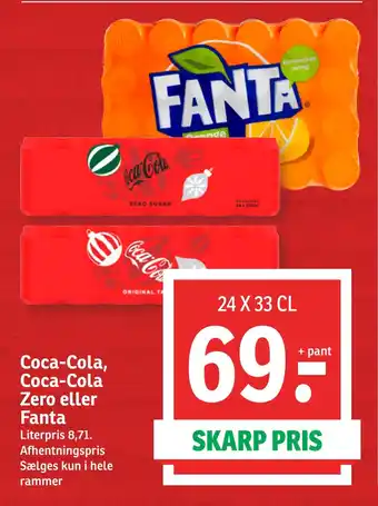 SPAR Coca-cola, coca-cola zero eller fanta tilbud