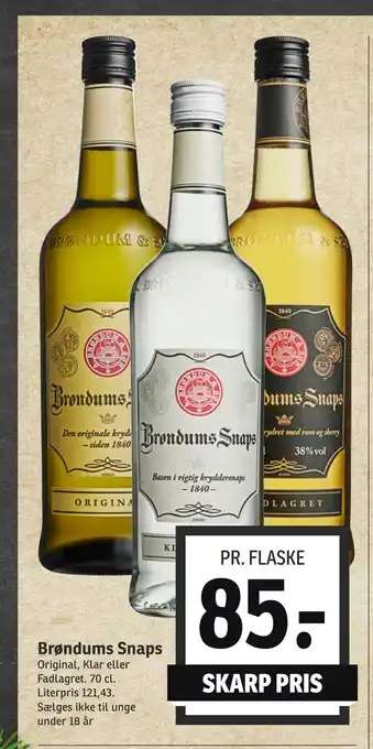 SPAR Brøndums snaps tilbud