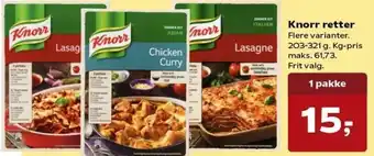 Kvickly Knorr Retter 203-321 g. tilbud