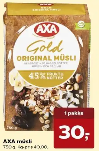 Kvickly Axa Müsli 750 g. tilbud