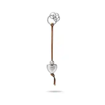 Kop & Kande Georg jensen nøglering hjerte med læderstrop tilbud