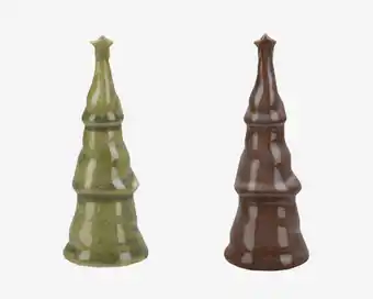 Juletræ ass. grøn/brun h.11,2cm