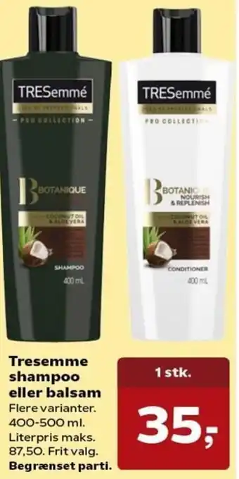 Kvickly Tresemme Shampoo Eller Balsam 400-500 ml. tilbud