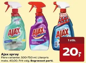 Kvickly Ajax Spray 500-750 ml tilbud