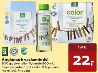 Kvickly Änglamark Vaskemiddel 800 g tilbud