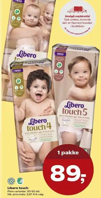 Kvickly Libero Touch 30-50 Stk tilbud