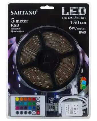 Harald Nyborg Sartano flexstrip rgb led og fjernbetjening - 5 meter tilbud