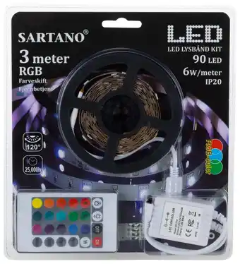 Harald Nyborg Sartano flexstrip rgb led og fjernbetjening - 3 meter tilbud