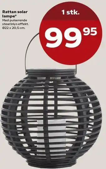 Rattan Solar Lampe 22x20,5 cm