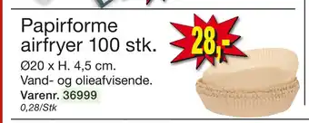 Harald Nyborg Papirforme airfryer 100 stk tilbud