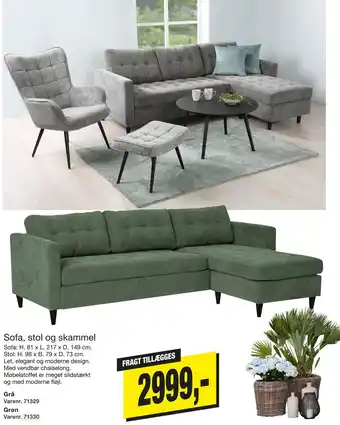 Harald Nyborg Sofa, stol og skammel tilbud