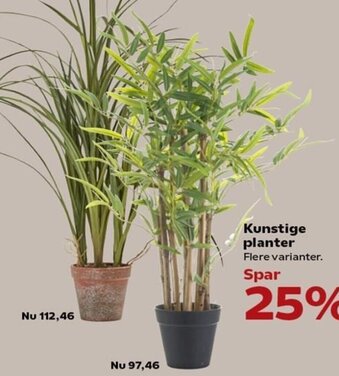 Kvickly Kunstige Planter tilbud