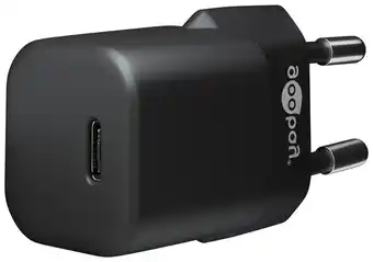 Goobay 230v usb-c pd oplader - 20w - sort