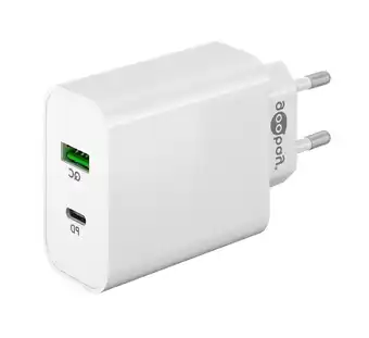Goobay hurtigoplader pd - usb-c/usb-a - 45w - hvid