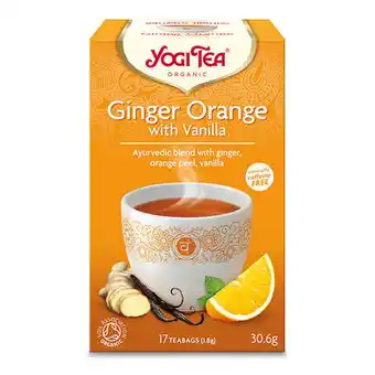 Helsemin Yogi, yogi tea ø ginger orange with vanilla, 17 br tilbud