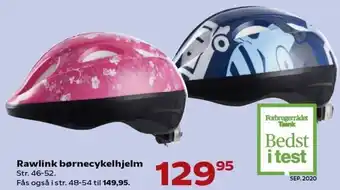 Kvickly Rawlink Børnecykelhjelm 46-52 tilbud