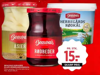 MENY BEAUVAIS SURVARER ELLER HERREGÅRDSRØDKÅL tilbud