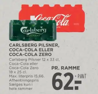 MENY CARLSBERG PILSNER, COCA-COLA ELLER COCA-COLA ZERO tilbud