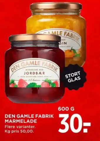 MENY DEN GAMLE FABRIK MARMELADE tilbud