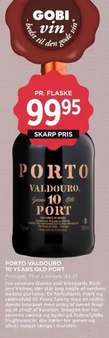 MENY PORTO VALDOURO 10 YEARS OLD PORT tilbud