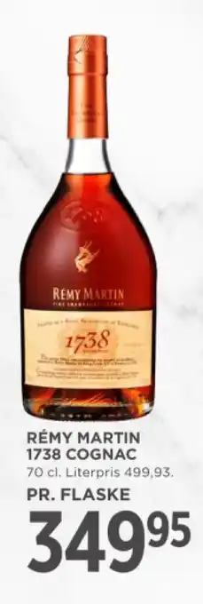 MENY RÉMY MARTIN 1738 COGNAC tilbud