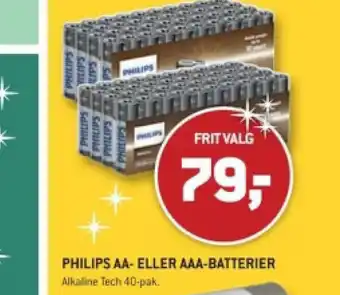 XL-BYG PHILIPS AA- ELLER AAA-BATTERIER tilbud