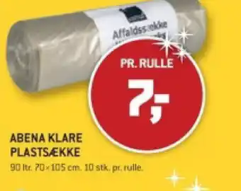 XL-BYG ABENA KLARE PLASTSÆKKE tilbud