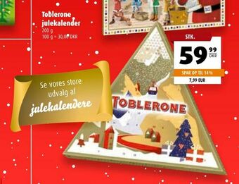 Scandinavian Park Toblerone julekalender tilbud