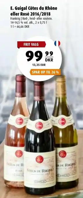 Scandinavian Park E. Guigal Côtes du Rhône eller Rosé 2016/2018 tilbud