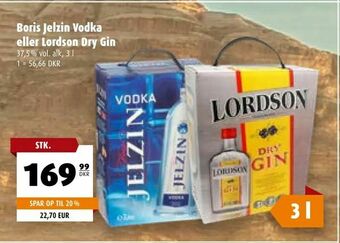 Scandinavian Park Boris Jelzin Vodka eller Lordson Dry Gin tilbud