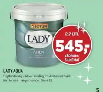 XL-BYG LADY AQUA 2,7 LTR. tilbud