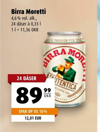 Scandinavian Park Birra Moretti tilbud