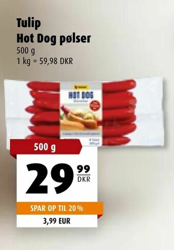 Scandinavian Park Tulip Hot Dog pølser tilbud
