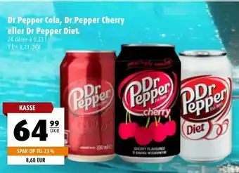 Scandinavian Park Dr Pepper Cola, Dr Pepper Cherry eller Dr Pepper Diet tilbud