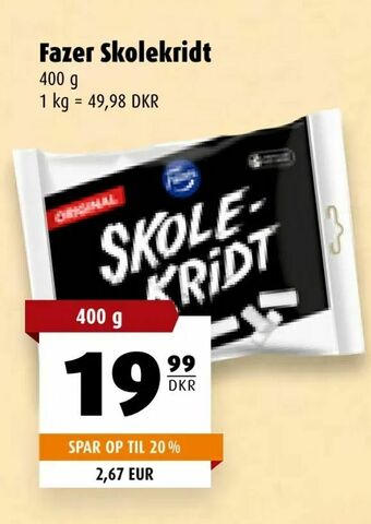 Scandinavian Park Fazer Skolekridt tilbud