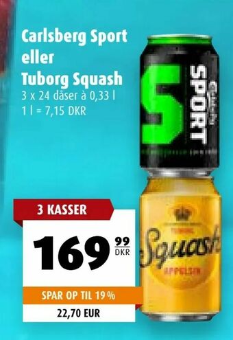 Scandinavian Park Carlsberg Sport eller Tuborg Squash tilbud