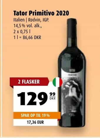 Scandinavian Park Tator Primitivo 2020 tilbud
