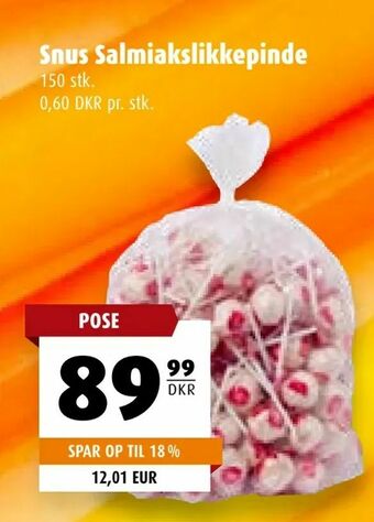 Scandinavian Park Snus Salmiak slikkepinde tilbud