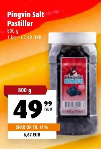 Scandinavian Park Pingvin Salt Pastiller tilbud