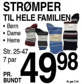 ABC Lavpris STRØMPER TIL HELE FAMILIEN tilbud