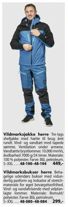 Biltema Vildmarksbukser herre tilbud