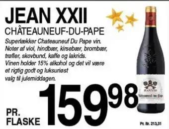 ABC Lavpris JEAN XXII CHÂTEAUNEUF-DU-PAPE tilbud