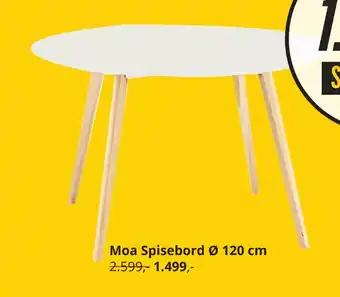 My Home Moa spisebord ø 120 cm tilbud