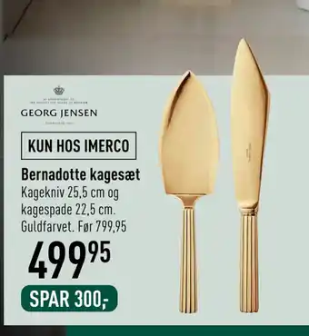 Imerco Bernadotte kagesæt tilbud