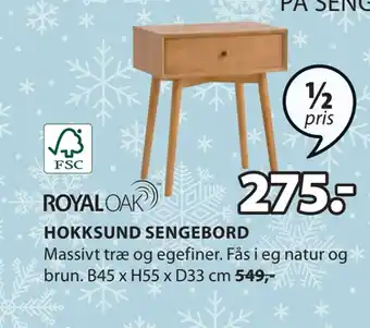 JYSK Hokksund sengebord tilbud