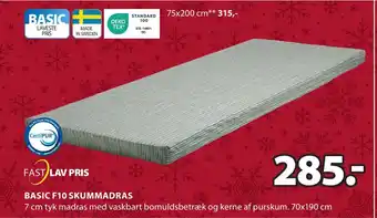 JYSK Basic f10 skummadras tilbud