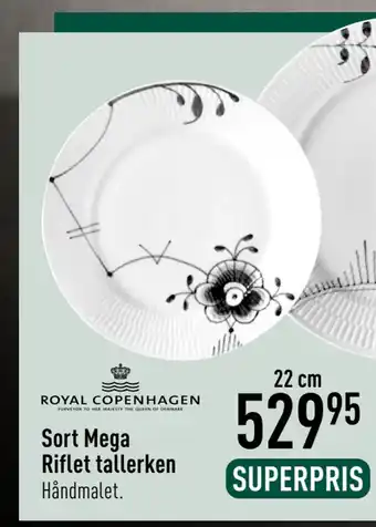Imerco Sort mega riflet tallerken tilbud